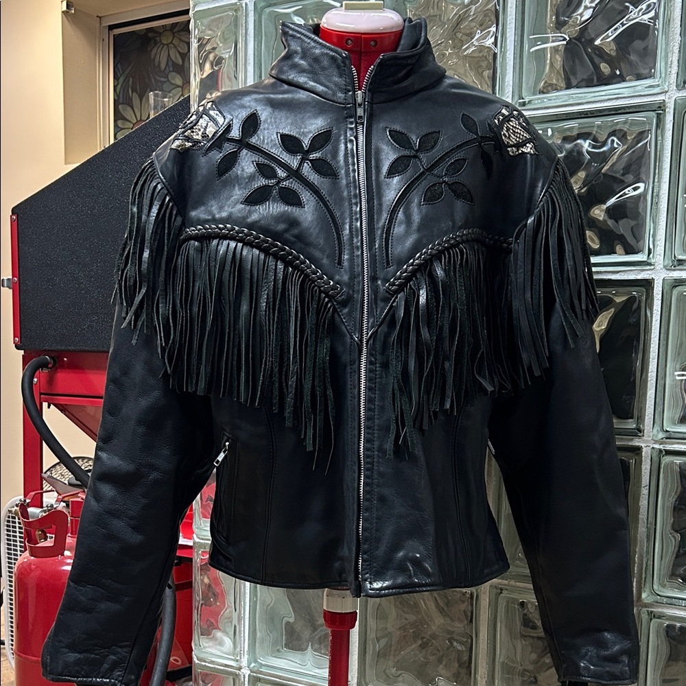 Vintage Leather Fringe Jacket - Picture 2 of 14